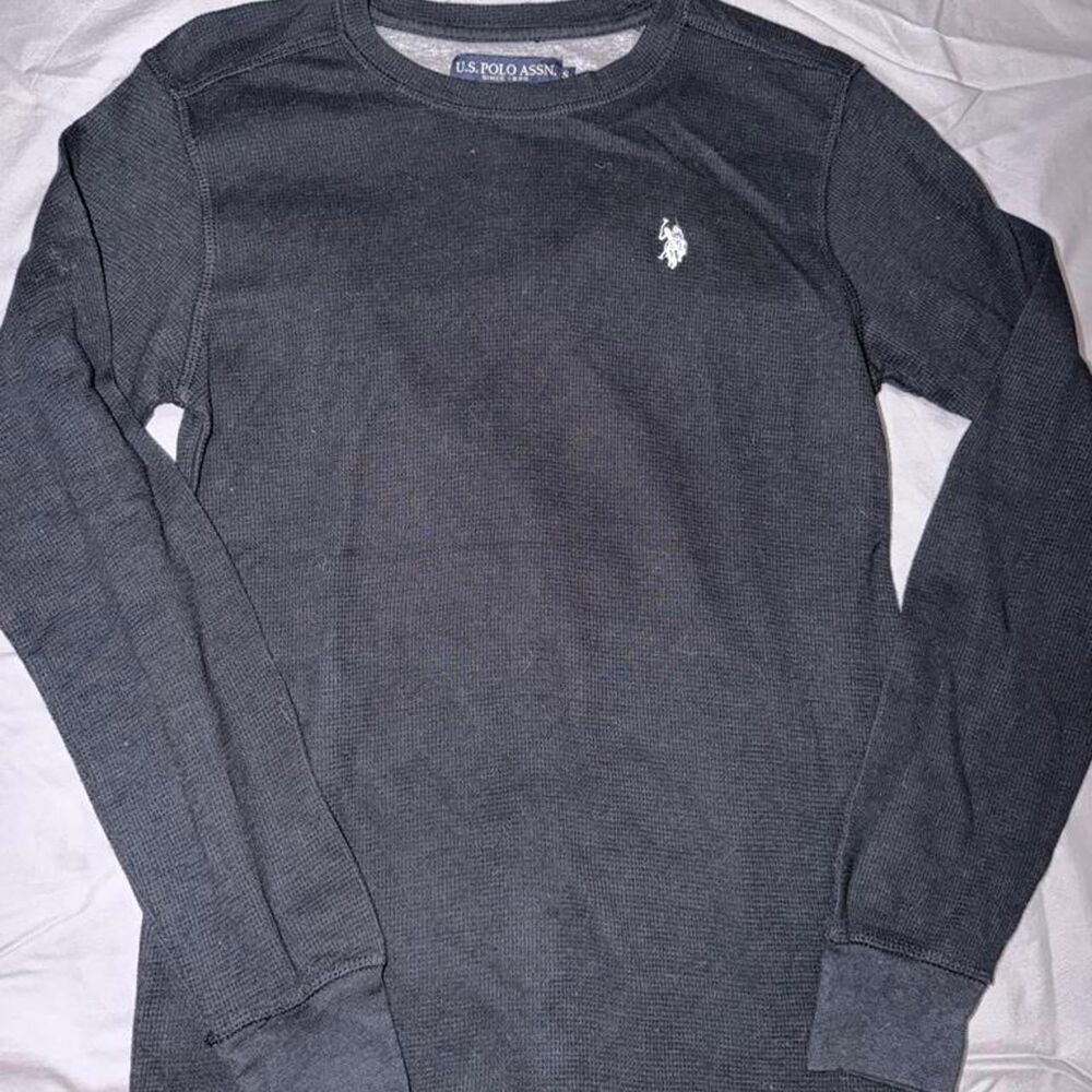 Us-polo-assn Men's Grey and Black Shirt